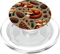 Volpe rossa e pigne modello Foresta Autunno Fox Amante PopSockets PopGrip per MagSafe