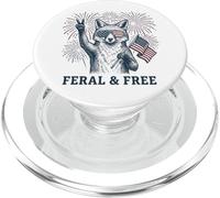 Volpe selvaggia e libera divertente patriottica 4 luglio Fox PopSockets PopGrip per MagSafe