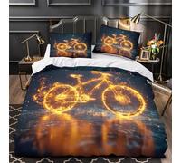 Volpe sotto l'aurora boreale Set Di Copripiumino 3 Pezzi morbida stampa 3D con federe per cuscini incluso federe Scena notturna fantasy copripiumino for ragazze e adulti Super king（260x220cm）