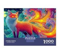 Volpi colorate Puzzle da 1000 pezzi, cielo stellato, gioco impegnativo, perfetto per il relax, 100% cartone riciclato per adulti e bambini dai 14 anni, 70 x 50 cm/1000 pezzi