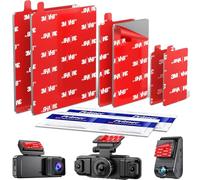 volport 6 Pezzi Cuscinetti Adesivi per Supporto Dash Cam, Nastro Biadesivo Termoresistente per Fissaggio su Parabrezza Auto, Kit di Adesivi di Ricambio Quadrati con Promotore di Adesione