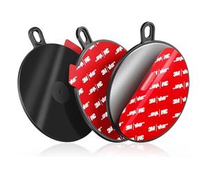 volport Disco Adesivo per Cruscotto ed Parabrezza 95 mm, Base Autoadesiva Resistente alle Alte Temperature per Supporti a Ventosa, GPS, Dash Cam, Navigatori Satellitari e Telefono Auto, 3 Pezzi