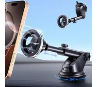 volport Supporto Magnetico per Auto Magsafe, Supporto a Ventosa da Cruscotto e Parabrezza - Porta Cellulare Universale con Magnete Forte per iPhone 16 15 14 13 12 Android e Cellulari con Custodia