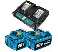 VOLT1799 Batteria di ricambio 5,0 Ah per Makita18V Batteria, BL1850 BL1860 BL1840 BL1830 LXT-400, con indicatore LED+ 6.5A, DC18RC Ersatzbatterie