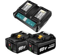 VOLT1799 Batteria di ricambio 5,0 Ah per Makita18V Batteria, BL1850 BL1860 BL1840 BL1830 LXT-400, con indicatore LED+ 6.5A, DC18RC Ersatzbatterie