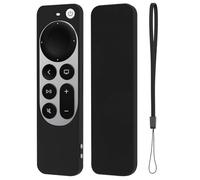 Volta Custodia Compatibile con Apple TV 4K Siri Remote 3a Generazione (2022) e 2a Generazione (2021) - Cover Apple 4k Tv Porta Telecomando in Silicone - Antiurti (Nero)
