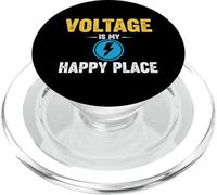 Voltage Is My Happy Place Elettricista Fulmine PopSockets PopGrip per MagSafe
