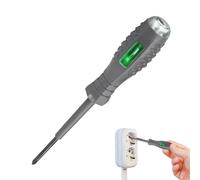 Voltage Tester Screwdriver - Electric Circuit Detector Pen, Live Wire Sensor Tool with Bright LED Indicator, Slotted Flathead Tip Hardware, Ideal for Workplace Home Electrical Maintenance