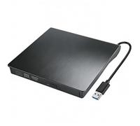 VoltCozy Masterizzatore CD DVD esterno USB 3.0 e USB-C Lettore CD esterno e masterizzatore DVD/CD +/-RW per PC e portatile Slim con cavo integrato Plug & Play 8X/24X Windows 11/10/8/7 MacOS Linux