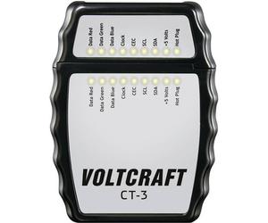VOLTCRAFT CT-3 Tester cavi Adatto per Cavo HDMI tipo A, HDMI 1,0, 1,1, 1,2,