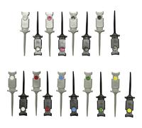 VOLTCRAFT Mini puntali di prova Connettore 0,64 mm CAT I Nero, Rosso, Marrone, Verde, Giallo, Violetto, Blu, Bianco, Gr