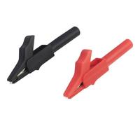VOLTCRAFT MSK-102 Morsetto a coccodrillo Presa 4mm Nero, Rosso