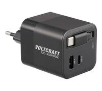 Voltcraft UC-45W002 caricabatterie USB 45W 1x USB-A, 2x USB-C® USB PD Nero Interno GaN, USB Power Delivery (USB-PD)