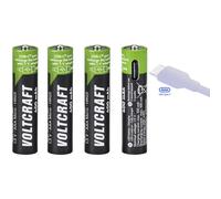 VOLTCRAFT VC-14491030 VC-AAA400USB Batteria ricaricabile USB-C ® Li-Ion 400 mAh