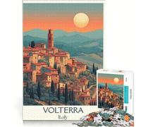 Volterra Tuscany Puzzle da 1000 pezzi | Decorazioni per la casa Arte e arredamento Aiutano il cervello ad allenarsi Regali unici per compleanni e regali 75x50cm