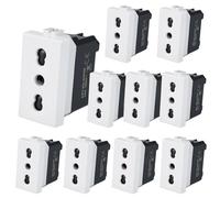 VOLTIX 10 PEZZI Presa Bipasso Bivalente 2P+T 10/16A Prese Elettriche da Muro Compatibile con Bticino Matix (10)