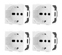 Voltix 4 Pezzi Prese Schuko 2P+T 10/16A 250V - Compatibili con Bticino Matix - C