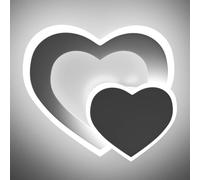 Voltix Applique da Parete Interno a LED a Forma di Cuore 12W 960LM - Lampada da Parete Moderna in Acrilico - Lampade da Muro Eleganti e Decorative - Applique Camera da Letto (Bianco Freddo - 6500K)