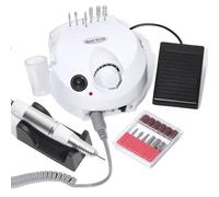 VOLTIX Fresa per Unghie Professionale 35000 Giri con Velocità Regolabile, Trapano Elettrico per Unghie, Fresa Unghie con Pedale, Nail Drill per Manicure e Pedicure Gel/Smalto Bianco