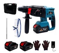 Voltix Martello Perforatore a Batteria Brushless con 2 Batterie, Trapano Tassellatore e Trapano a Percussione Portatile, Motore Senza Spazzole Potente per Lavori su Calcestruzzo e Muro