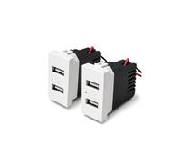 Voltix Presa USB Doppia USB-A 5V 2,1A compatibile con BTicino Matix (2) | Caricatore Modulare, 2 Porte USB-A, Da Parete, 5V 2,1A Totali