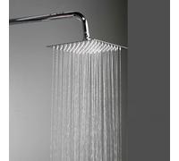 Voltix Soffione Doccia a Pioggia Quadrato 30 x 30 cm in Acciaio Inox, Doccia Fissa Grande con Getti in Silicone Anticalcare, Soffione Cromo Ultra Sottile per Bagno Moderno