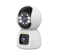VOLTKARE Telecamera di sicurezza interna 2.4G/5G, vista a 360° e 2 telecamere in 1 per animali domestici con app per telefono per cani/anziani WiFi Baby Monitor, telecamera domestica wireless con