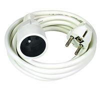 Voltman DIO013120 - Prolunga elettrica adattatore multipresa a 4 prese, con pellicola Ho5Vvf 3G1,5, 3 m, colore: Bianco