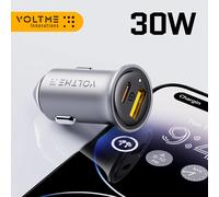 VOLTME 30W PD USB C caricabatteria da auto ricarica rapida tipo C caricabatteria da auto caricabatteria USB per auto super carica per iPhone 15 14 13 Pro Max