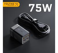 VOLTME Caricatore USB C da 75 W Caricatore da tavolo GaN veloce per iPhone 15 Pro Max Galaxy S23 Stazione di ricarica ultra protettiva per MacBook