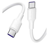 VOLTME Cavo USB C 100W PD 5A TPE, Cavo USB Type-C ricarica rapida 1.20M / 3.93ft Bianco, Cavo di ricarica rapida QC PD 3.0 tipo C per iphone 15/16 Pro/Max MacBook Pro iPad Pro Galaxy S23 Pixel