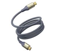 VOLTME Cavo USB-C Utron CTC 240W USB4.0 Type-C Cavo video USB 8K 60Hz 2,0 m/6,6 ft nylon intrecciato blu, Cavo ricarica per iphone 16 Pro MacBook, Galaxy S24 Ultra, Pixel, Dell, HP, Steam Deck ecc.