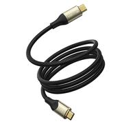 VOLTME Cavo USB-C Utron CTC 240W USB4.0 Type-C Cavo video USB 8K 60Hz 2,0 m/6,6 ft nylon intrecciato Nero, Cavo ricarica per iphone 15 Pro MacBook, Galaxy S24 Ultra, Pixel, Dell, HP, ecc.