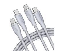 VOLTME Set di 2 Cavo USB C a USB C PD 5A 100W Nylon Intrecciato 1.80m, RUGG USB-C Tipo C Cavo di Rapida Compatibile con MacBook, MateBook pro, Pixel 7/6 Pro/5/4XL, iPad Pro, Galaxy, ecc. (grigio)