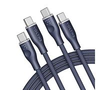 VOLTME Set di 2 Cavo USB C a USB C PD 5A 100W Nylon Intrecciato 1.80m, RUGG USB-C Tipo C Cavo di Rapida Compatibile con MacBook, MateBook pro, Pixel 7/6 Pro/5/4XL, iPad Pro, Galaxy, ecc. (blu)