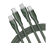 VOLTME Set di 2 Cavo USB C a USB C PD 5A 100W Nylon Intrecciato 1.80m, RUGG USB-C Tipo C Cavo di Rapida Compatibile con MacBook, MateBook pro, Pixel 7/6 Pro/5/4XL, iPad Pro, Galaxy, ecc. (verde)