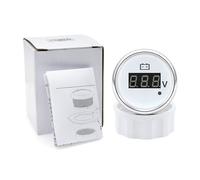 Voltmetro 8-32 V, 28-48 V 52 mm con luce rossa di avvertimento, indicatore di tensione digitale da 52 mm, yacht automatico impermeabile Display multicolore(WS 8-32V)