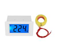 Voltmetro a display digitale con doppia misurazione di tensione e corrente CA, schermo LCD per scatola di distribuzione dell’energia, strumento di prova elettrica compatto e multif (Custodia bianca