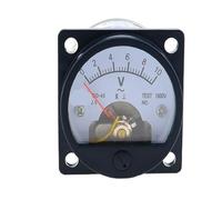 Voltmetro AC 1 V 2 V 5 V 10 V 15 V 20 V 50 V 100 V 150 V 200 V 300 V 500 V Quadrante analogico rotondo Tester da pannello Voltmetro Calibro Nero(10V)