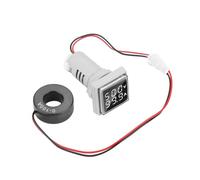 Voltmetro Amperometro Digitale LED 22mm, Misura 60-500V, 0-100A, Display Chiaro, Alta Precisione e Affidabilità - Compatto, Facile da Usare, Indicatore per Applicazioni Elett (Bianca)