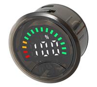 Voltmetro amperometro digitale rotondo, display a LED, misuratore di tensioni e cariche circolari per tensioni accurate e batteria