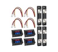 Voltmetro Amperometro LED Doppio Display 0 100V 50A Confezione da 4 per Impianti