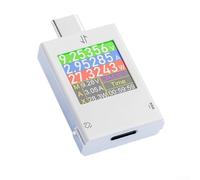 Voltmetro amperometro USB C, tester di potenza 4,5-50 V 600 W con display LCD, per ricarica del telefono e monitoraggio dei viaggi (bianco)
