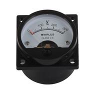 Voltmetro Analogic con Pannello Quadrante Rotondo ABS Amperometro per Misurazioni SO-45 AC 0-300 V Rotondo Nero