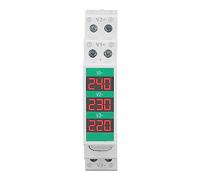 Voltmetro CA trifase con montaggio su guida DIN Display digitale LCD Misuratore di tensione Misuratore di potenza elettrica 60-450 V