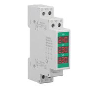 Voltmetro CA trifase, Misuratore di tensione con display digitale LCD per montaggio su guida Din Misuratore di potenza elettrica per il monitoraggio della tensione di edifici uffici domestici 60-450V