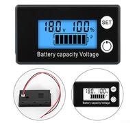 Voltmetro Capacità DC 8-100V Voltmetro Capacità DC 8-100V Voltmetro(blue) | range 8-100V, compatibile 12V-84V, display chiaro, misura percentuale per carica, uso universale