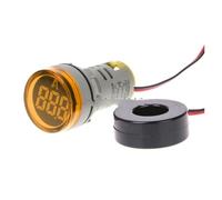 Voltmetro con display a LED 22MM 0-100A Amperometro digitale Misuratore di corrente Lampada a LED Luce rotonda(Blue)