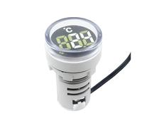 Voltmetro con display a LED Indicatore luminoso di temperatura AC rotondo -20~199 °C Mini termometro digitale a LED AD101-22TM(White)