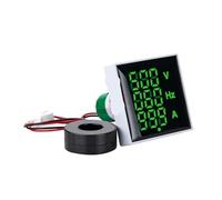 Voltmetro con display a LED Mini voltmetro amperometro con display a LED, AC 60-500V 0-100A 20-75Hz, tester di tensione e corrente(Green)